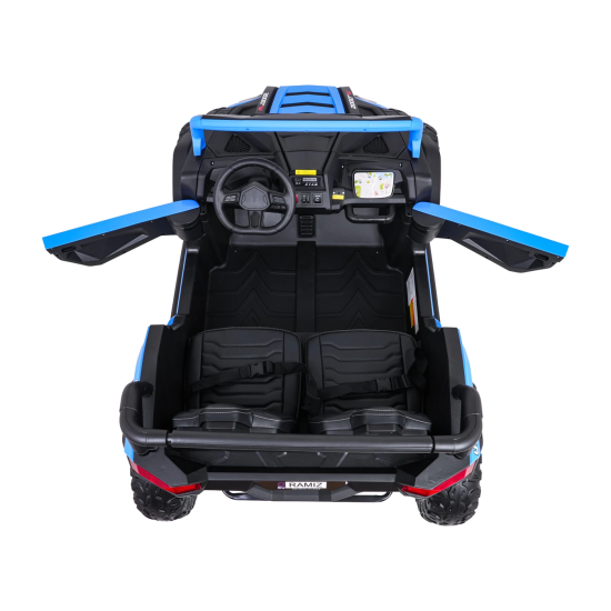 JOKO Elektrické autíčko Buggy 4x4 ATV Racing 200W 24V, nosnosť 60kg, Dvojmiestne, penové kolesá, modré