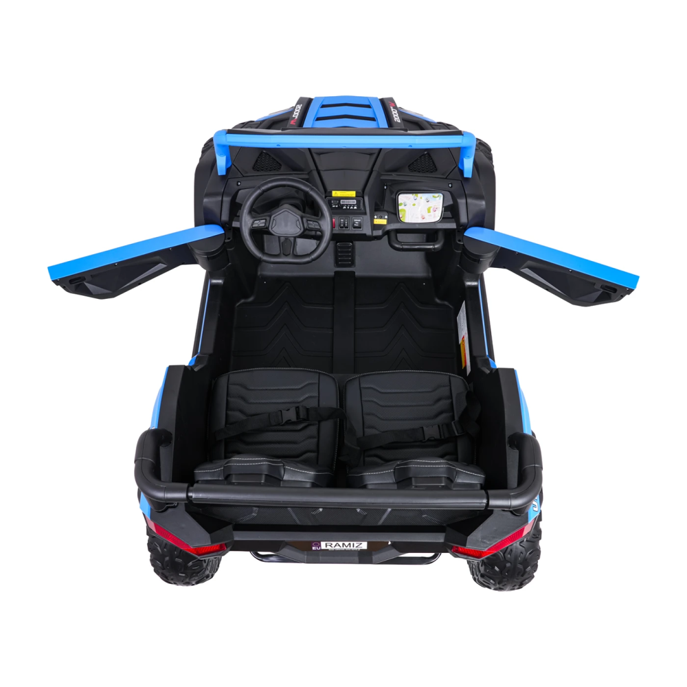 JOKO Elektrické autíčko Buggy 4x4 ATV Racing 200W 24V, nosnosť 60kg, Dvojmiestne, penové kolesá, modré