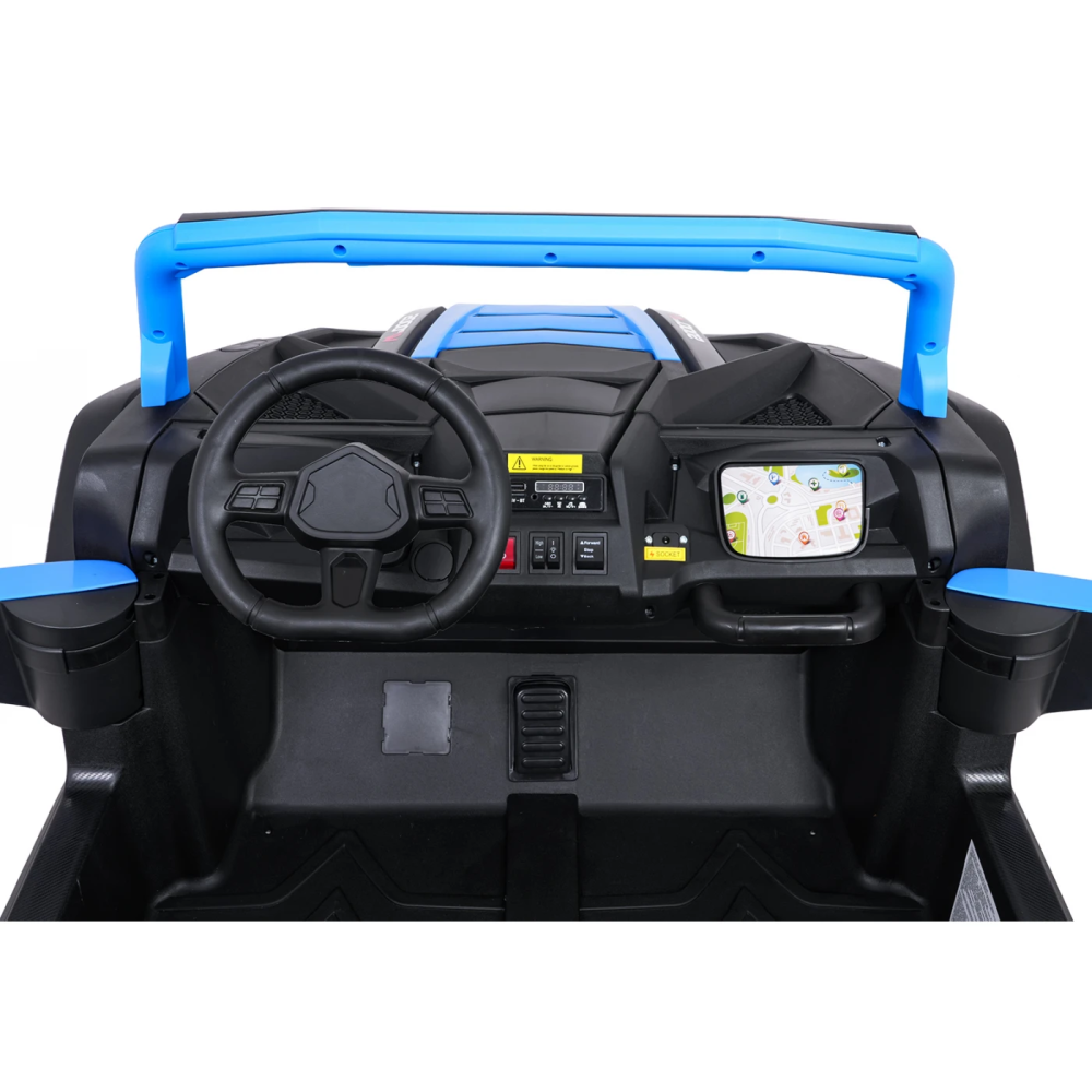 JOKO Elektrické autíčko Buggy 4x4 ATV Racing 200W 24V, nosnosť 60kg, Dvojmiestne, penové kolesá, modré