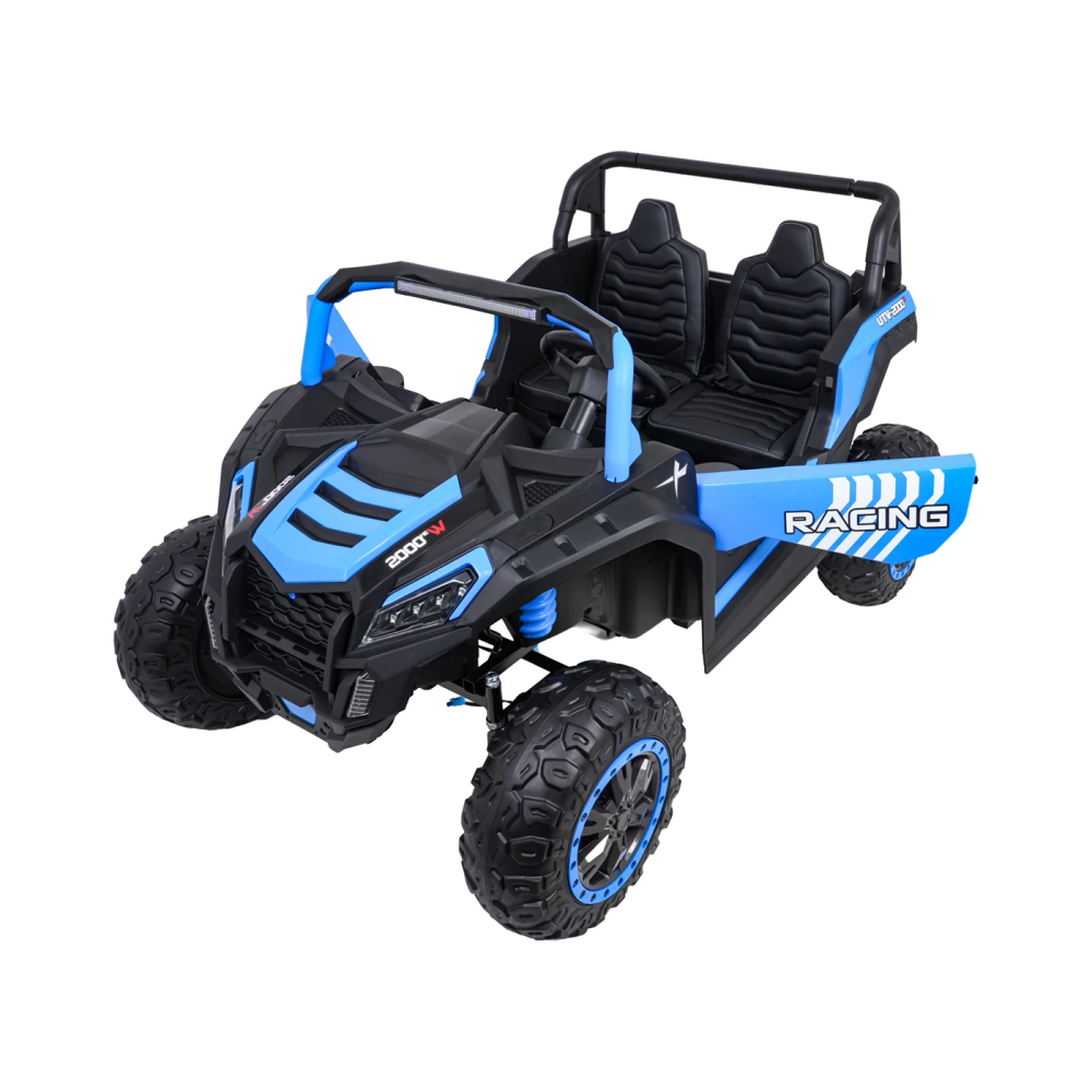 JOKO Elektrické autíčko Buggy 4x4 ATV Racing 200W 24V, nosnosť 60kg, Dvojmiestne, penové kolesá, modré