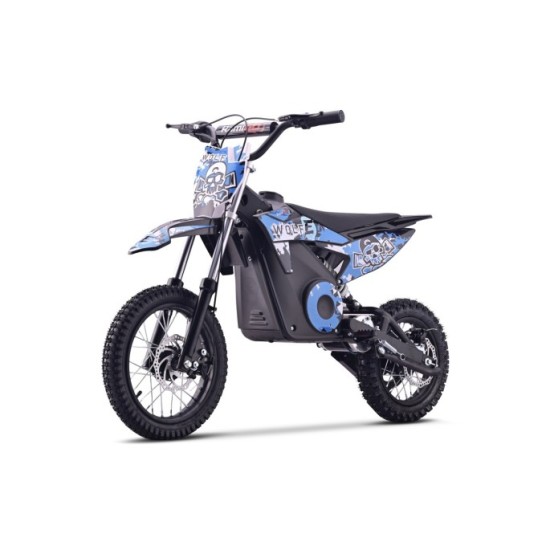 RAMIGO Elektrická motorka WOLF-E 1000W 36V, Nafukovacie kolesá, Rýchlosť 28km/h, nosnsoť 65kg, modrá