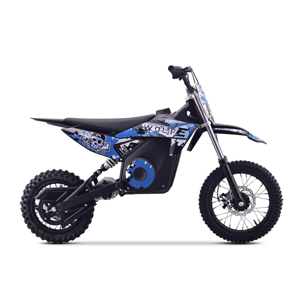 RAMIGO Elektrická motorka WOLF-E 1000W 36V, Nafukovacie kolesá, Rýchlosť 28km/h, nosnsoť 65kg, modrá