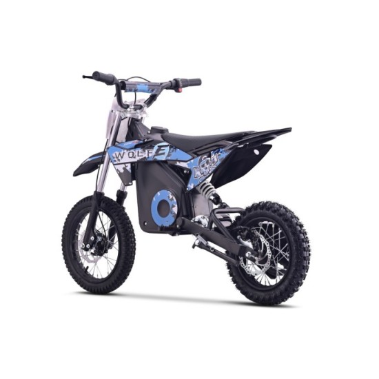 RAMIGO Elektrická motorka WOLF-E 1000W 36V, Nafukovacie kolesá, Rýchlosť 28km/h, nosnsoť 65kg, modrá