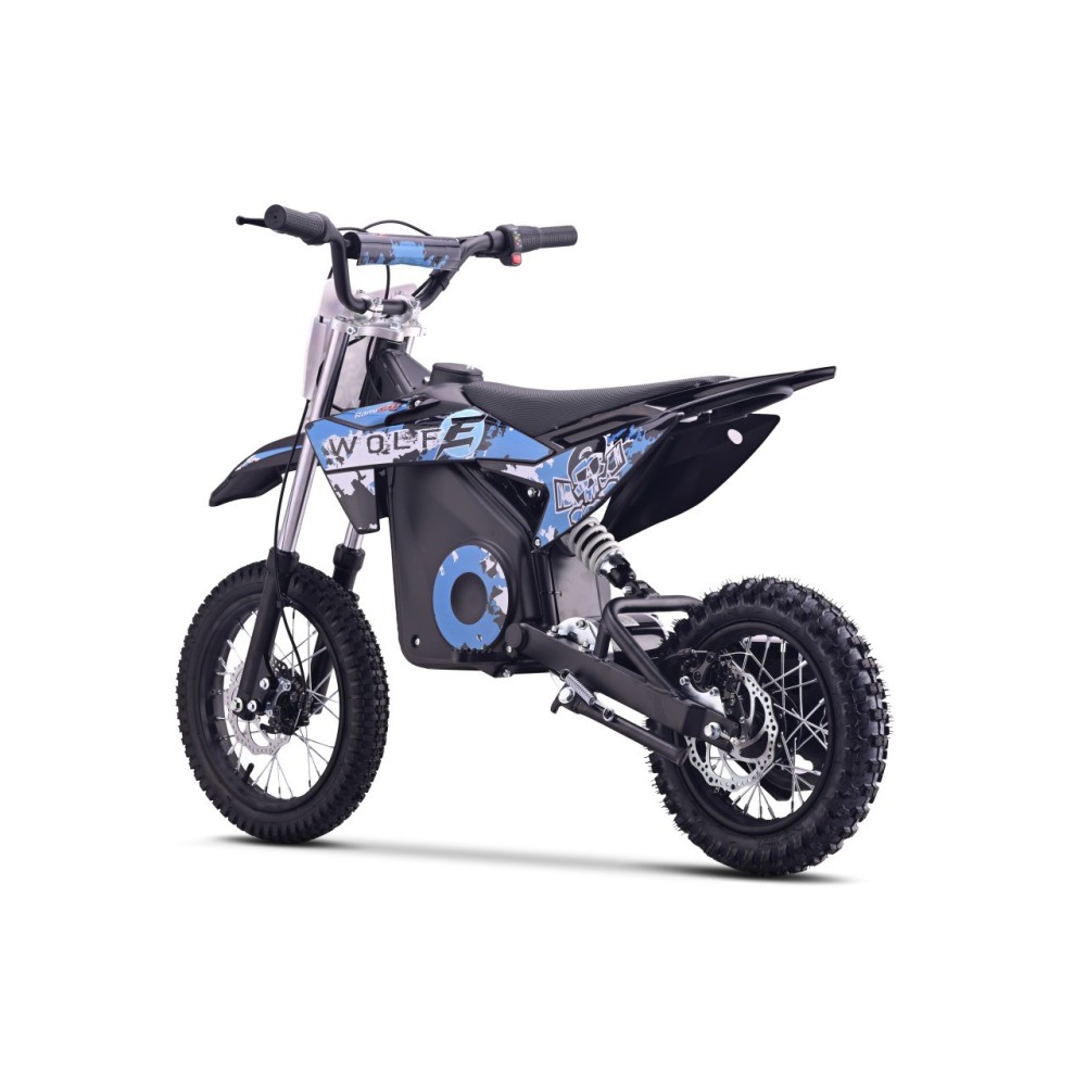 RAMIGO Elektrická motorka WOLF-E 1000W 36V, Nafukovacie kolesá, Rýchlosť 28km/h, nosnsoť 65kg, modrá