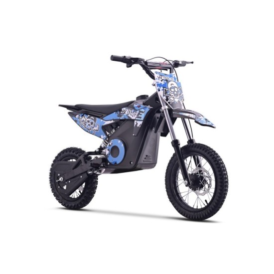 RAMIGO Elektrická motorka WOLF-E 1000W 36V, Nafukovacie kolesá, Rýchlosť 28km/h, nosnsoť 65kg, modrá