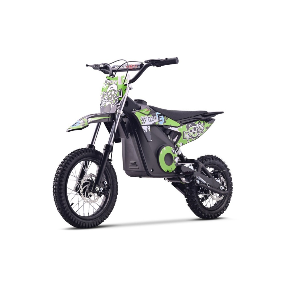 RAMIGO Elektrická motorka WOLF-E 1000W 36V, Nafukovacie kolesá, Rýchlosť 28km/h, nosnsoť 65kg, zelená