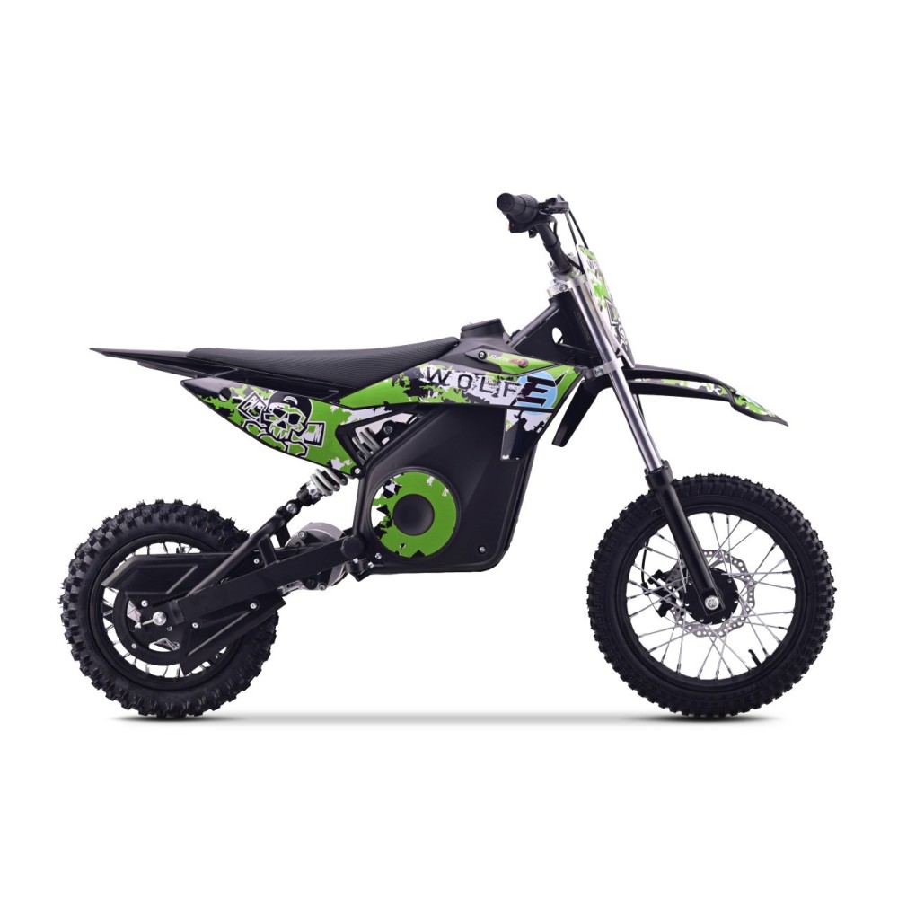 RAMIGO Elektrická motorka WOLF-E 1000W 36V, Nafukovacie kolesá, Rýchlosť 28km/h, nosnsoť 65kg, zelená