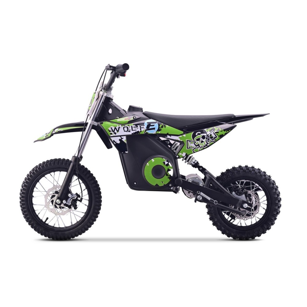 RAMIGO Elektrická motorka WOLF-E 1000W 36V, Nafukovacie kolesá, Rýchlosť 28km/h, nosnsoť 65kg, zelená