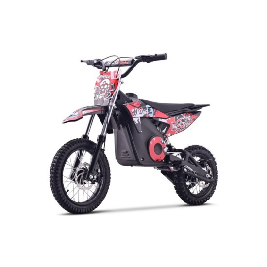RAMIGO Elektrická motorka WOLF-E 1000W 36V, Nafukovacie kolesá, Rýchlosť 28km/h, nosnsoť 65kg, červená
