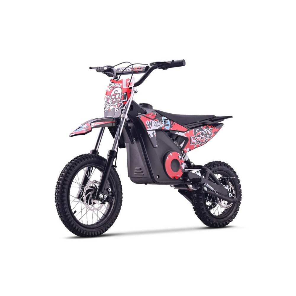 RAMIGO Elektrická motorka WOLF-E 1000W 36V, Nafukovacie kolesá, Rýchlosť 28km/h, nosnsoť 65kg, červená