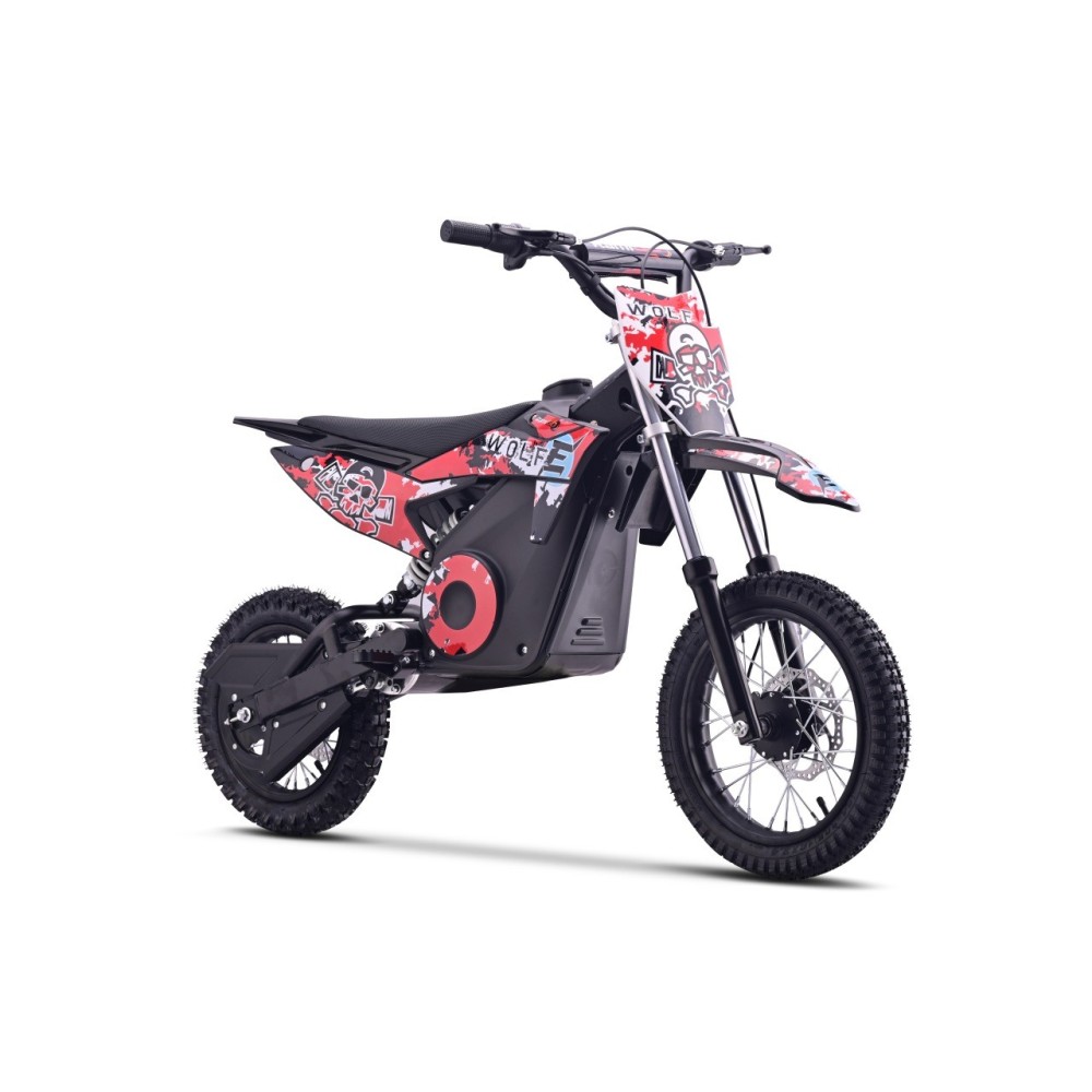 RAMIGO Elektrická motorka WOLF-E 1000W 36V, Nafukovacie kolesá, Rýchlosť 28km/h, nosnsoť 65kg, červená