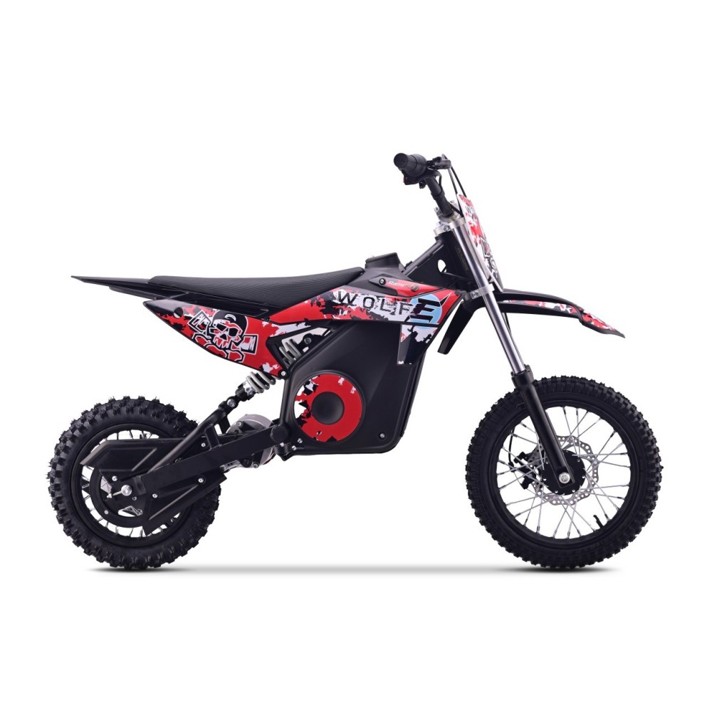 RAMIGO Elektrická motorka WOLF-E 1000W 36V, Nafukovacie kolesá, Rýchlosť 28km/h, nosnsoť 65kg, červená