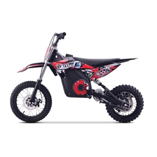 RAMIGO Elektrická motorka WOLF-E 1000W 36V, Nafukovacie kolesá, Rýchlosť 28km/h, nosnsoť 65kg, červená