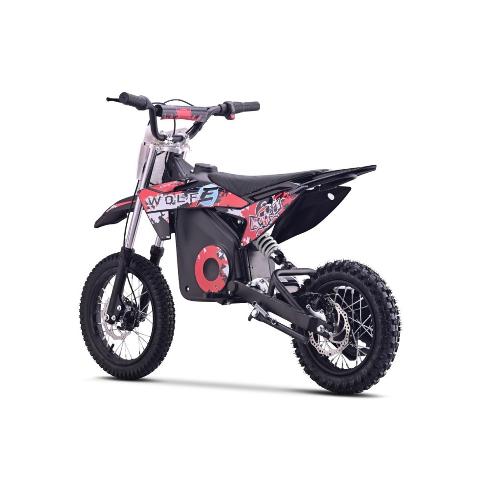 RAMIGO Elektrická motorka WOLF-E 1000W 36V, Nafukovacie kolesá, Rýchlosť 28km/h, nosnsoť 65kg, červená
