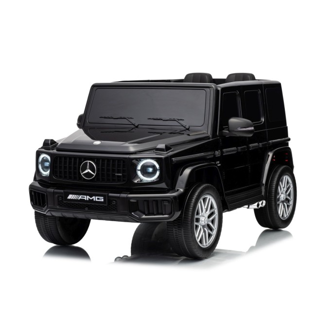 JOKO Elektrické autíčko Mercedes G63 AMG 4x4, penové kolesá, kožené sedadlo, čierne