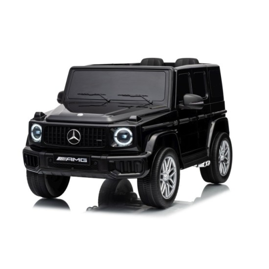 JOKO Elektrické autíčko Mercedes G63 AMG 4x4, penové kolesá, kožené sedadlo, čierne
