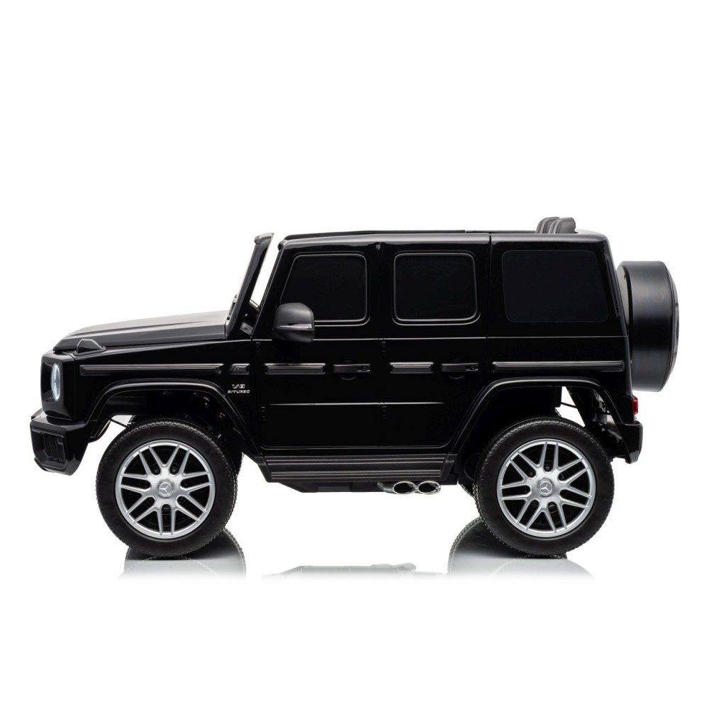 JOKO Elektrické autíčko Mercedes G63 AMG 4x4, penové kolesá, kožené sedadlo, čierne