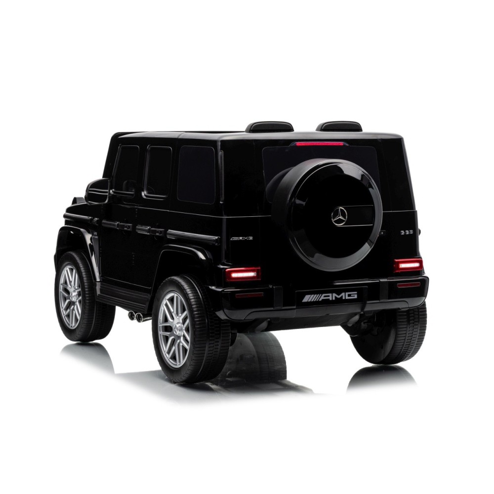 JOKO Elektrické autíčko Mercedes G63 AMG 4x4, penové kolesá, kožené sedadlo, čierne