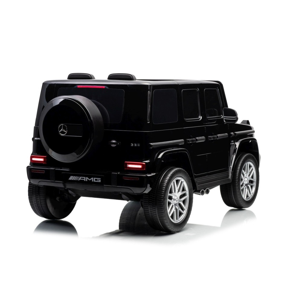 JOKO Elektrické autíčko Mercedes G63 AMG 4x4, penové kolesá, kožené sedadlo, čierne
