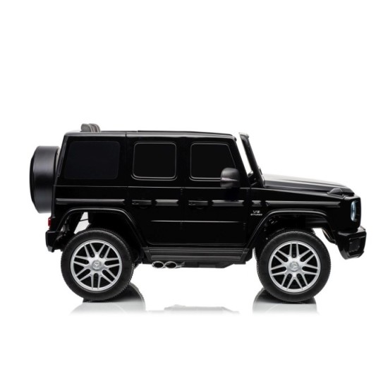 JOKO Elektrické autíčko Mercedes G63 AMG 4x4, penové kolesá, kožené sedadlo, čierne