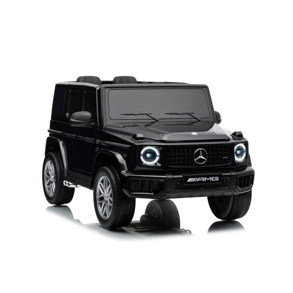 JOKO Elektrické autíčko Mercedes G63 AMG 4x4, penové kolesá, kožené sedadlo, čierne