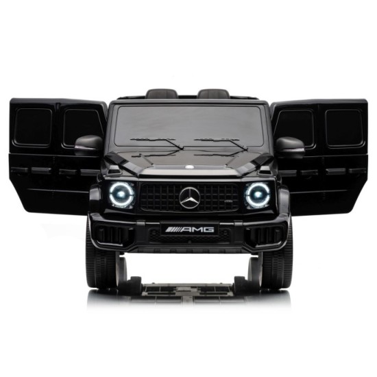 JOKO Elektrické autíčko Mercedes G63 AMG 4x4, penové kolesá, kožené sedadlo, čierne