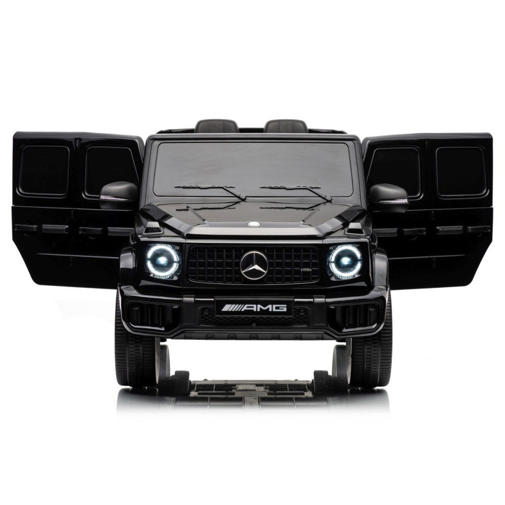 JOKO Elektrické autíčko Mercedes G63 AMG 4x4, penové kolesá, kožené sedadlo, čierne