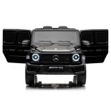 JOKO Elektrické autíčko Mercedes G63 AMG 4x4, penové kolesá, kožené sedadlo, čierne