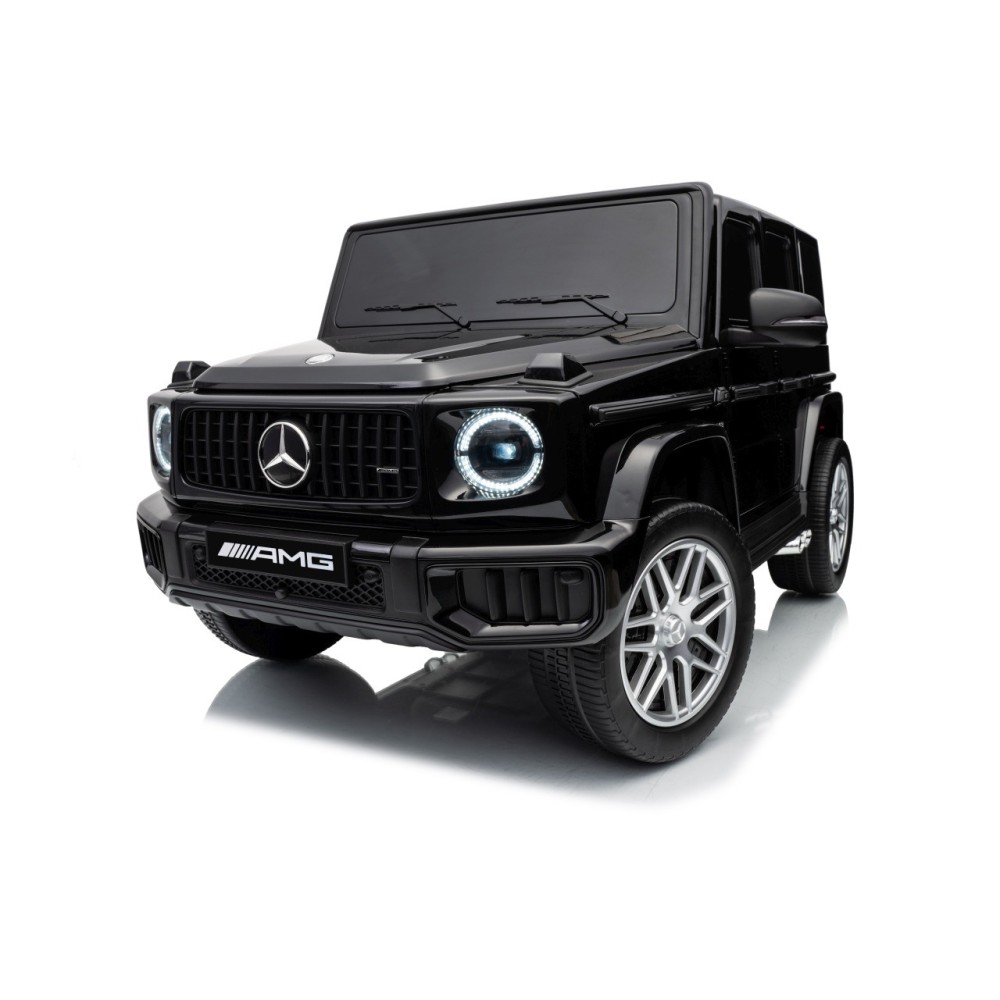 JOKO Elektrické autíčko Mercedes G63 AMG 4x4, penové kolesá, kožené sedadlo, čierne