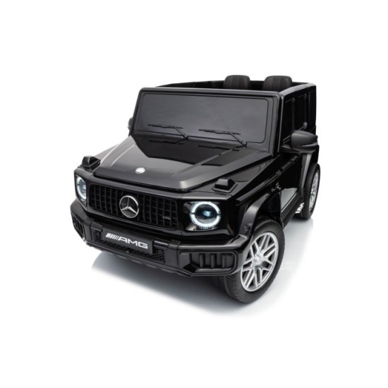 JOKO Elektrické autíčko Mercedes G63 AMG 4x4, penové kolesá, kožené sedadlo, čierne