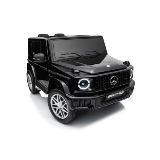 JOKO Elektrické autíčko Mercedes G63 AMG 4x4, penové kolesá, kožené sedadlo, čierne