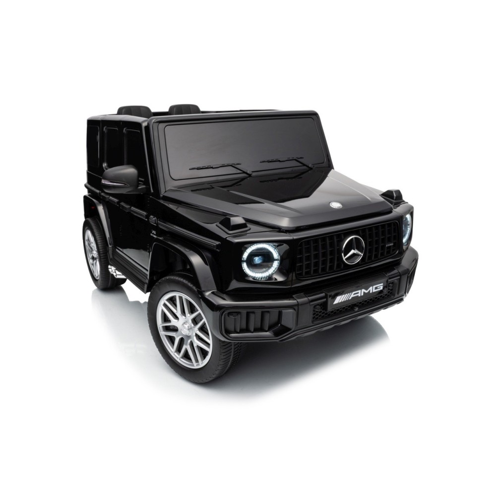JOKO Elektrické autíčko Mercedes G63 AMG 4x4, penové kolesá, kožené sedadlo, čierne