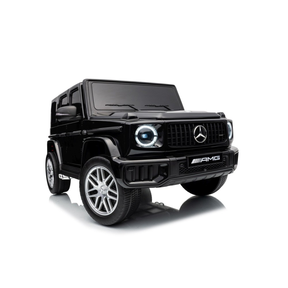 JOKO Elektrické autíčko Mercedes G63 AMG 4x4, penové kolesá, kožené sedadlo, čierne