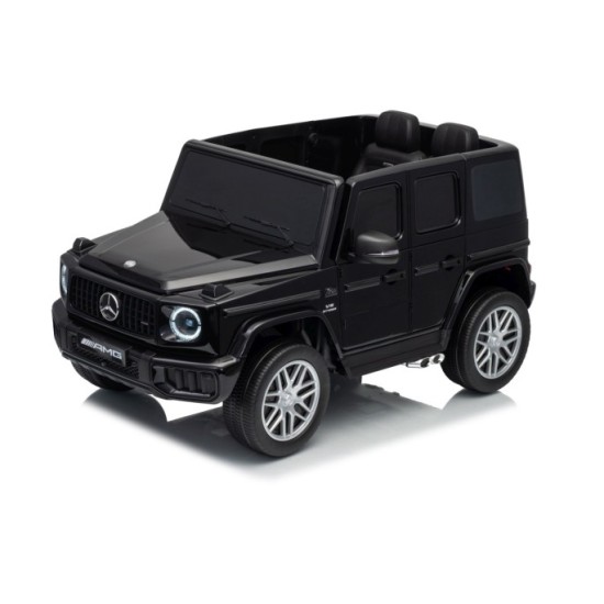 JOKO Elektrické autíčko Mercedes G63 AMG 4x4, penové kolesá, kožené sedadlo, čierne