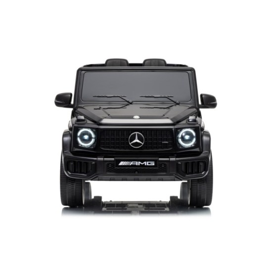 JOKO Elektrické autíčko Mercedes G63 AMG 4x4, penové kolesá, kožené sedadlo, čierne
