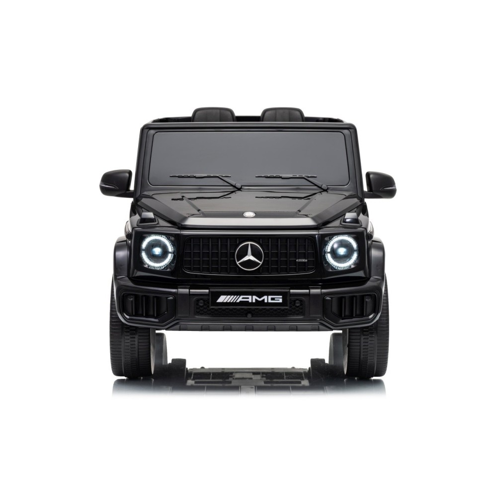 JOKO Elektrické autíčko Mercedes G63 AMG 4x4, penové kolesá, kožené sedadlo, čierne