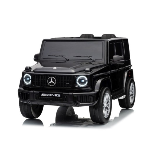 JOKO Elektrické autíčko Mercedes G63 AMG 4x4, penové kolesá, kožené sedadlo, čierne