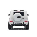 JOKO Elektrické autíčko Mercedes G63 AMG 4x4, penové kolesá, kožené sedadlo, biele