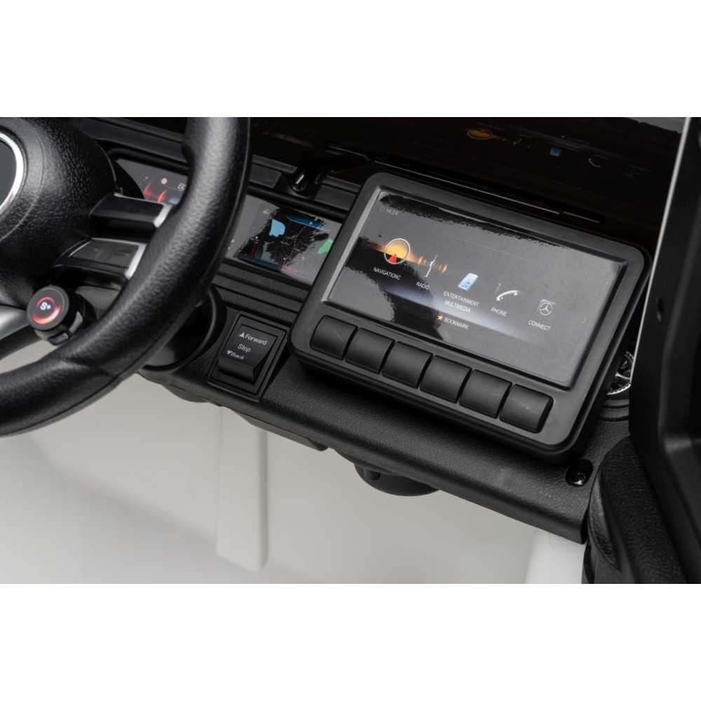 JOKO Elektrické autíčko Mercedes G63 AMG 4x4, penové kolesá, kožené sedadlo, biele