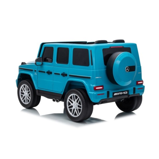 JOKO Elektrické autíčko Mercedes G63 AMG 4x4, penové kolesá, kožené sedadlo, modré