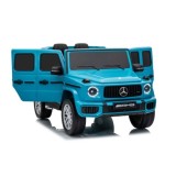 JOKO Elektrické autíčko Mercedes G63 AMG 4x4, penové kolesá, kožené sedadlo, modré
