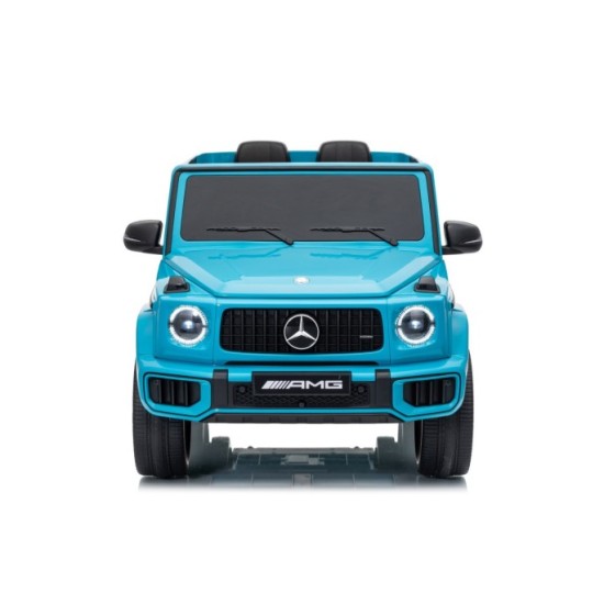 JOKO Elektrické autíčko Mercedes G63 AMG 4x4, penové kolesá, kožené sedadlo, modré