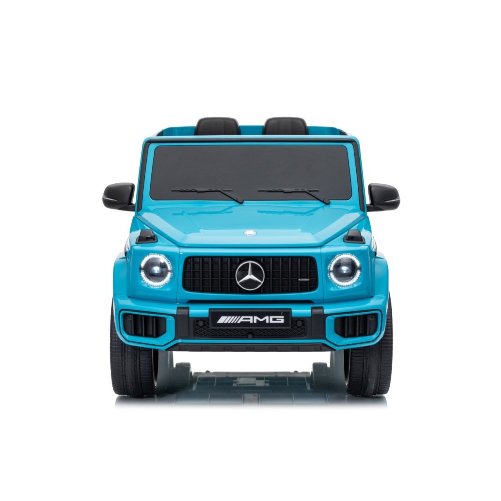 JOKO Elektrické autíčko Mercedes G63 AMG 4x4, penové kolesá, kožené sedadlo, modré