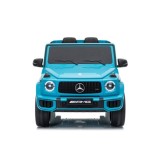 JOKO Elektrické autíčko Mercedes G63 AMG 4x4, penové kolesá, kožené sedadlo, modré