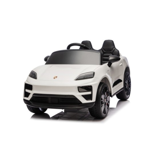 JOKO Elektrické autíčko Porsche Macan 4x4, penové kolesá, kožené sedadlo, biele