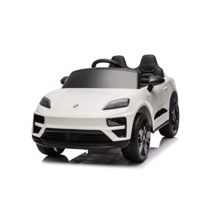 JOKO Elektrické autíčko Porsche Macan 4x4, penové kolesá, kožené sedadlo, biele