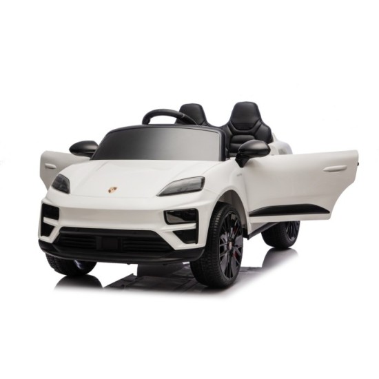 JOKO Elektrické autíčko Porsche Macan 4x4, penové kolesá, kožené sedadlo, biele