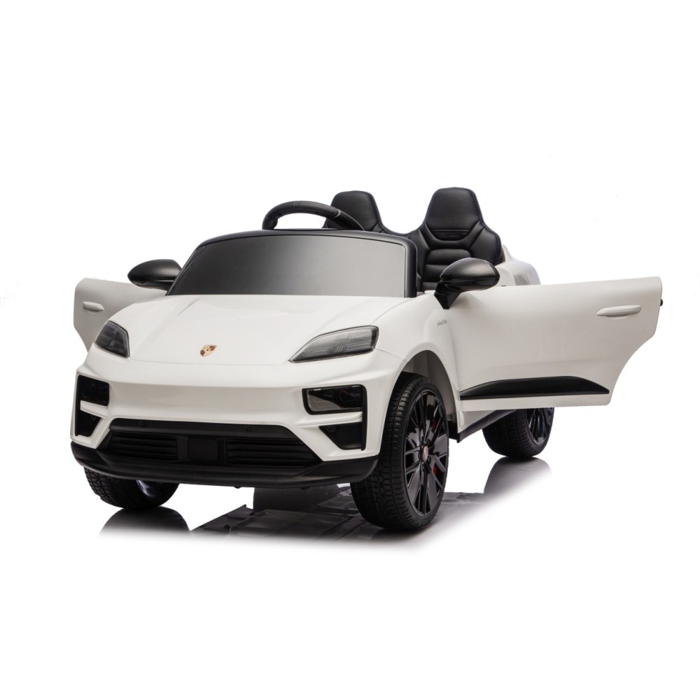 JOKO Elektrické autíčko Porsche Macan 4x4, penové kolesá, kožené sedadlo, biele