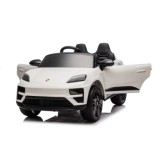 JOKO Elektrické autíčko Porsche Macan 4x4, penové kolesá, kožené sedadlo, biele