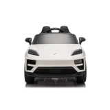 JOKO Elektrické autíčko Porsche Macan 4x4, penové kolesá, kožené sedadlo, biele